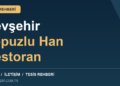 Nevşehir Polisevi Topuzlu Han Restoran tesis rehberi kapak görseli